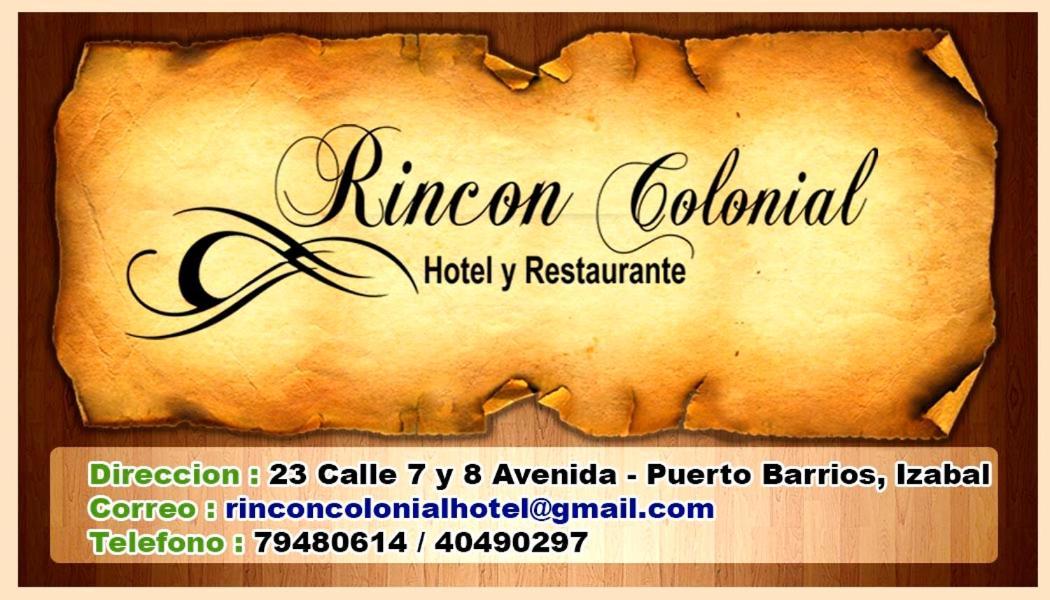 Rincon Colonial Hotel Y Restaurante Puerto Barrios Exterior photo